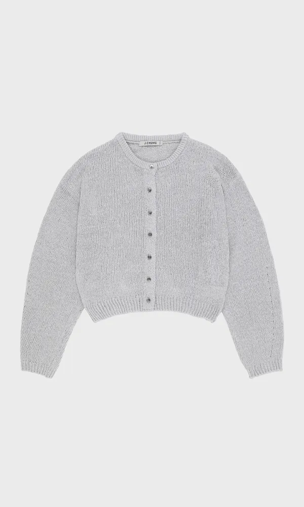 [~7/19 Director\'s Pick 20% Coupon] Weather:Weather Knit Cardigan_Soft Sky