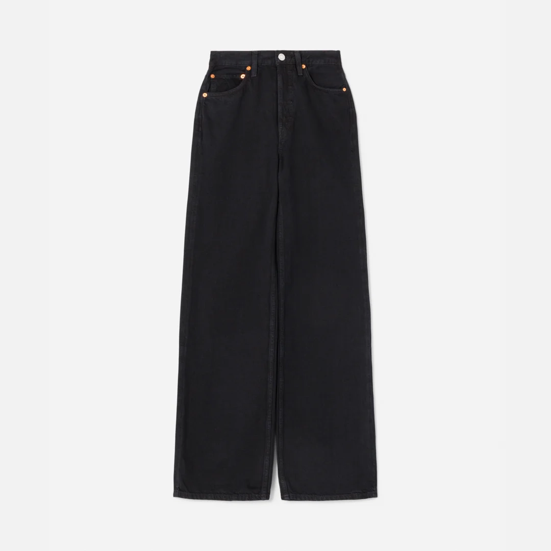 리던 70s Ultra High Rise Wide Leg - Black Flow 상품 이미지 1