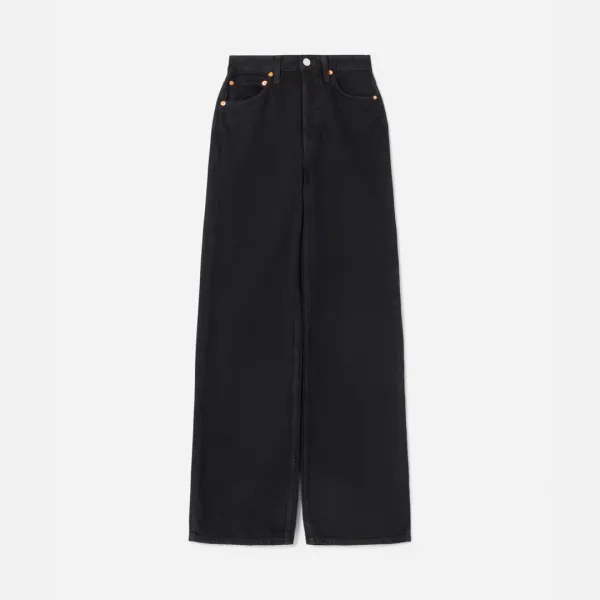 70s Ultra High Rise Wide Leg - Black Flow