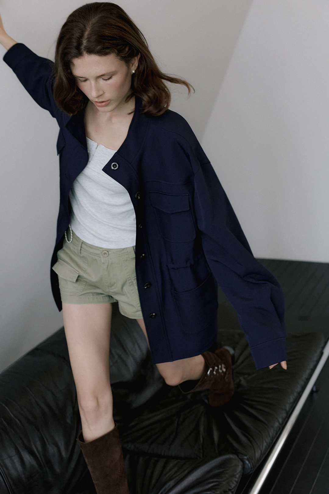 모어댄라이크 MAISON POCKET JACKET - NAVY 상품 이미지 1