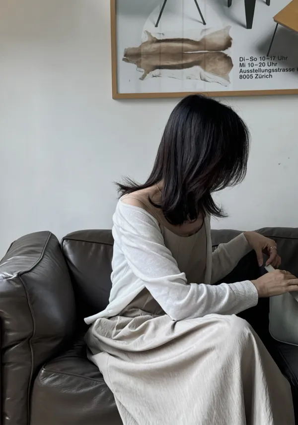 Bella Long Sleeveless Dress (Taupe)