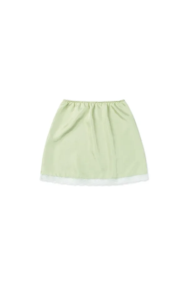 Petal satin skirt_mint