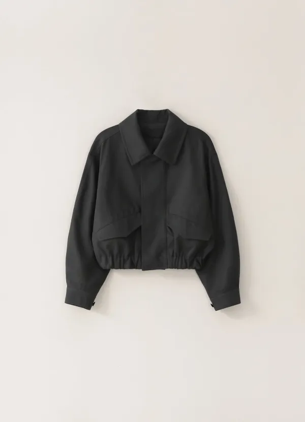 [Limited] Balloon Twill Jacket - Charcoal