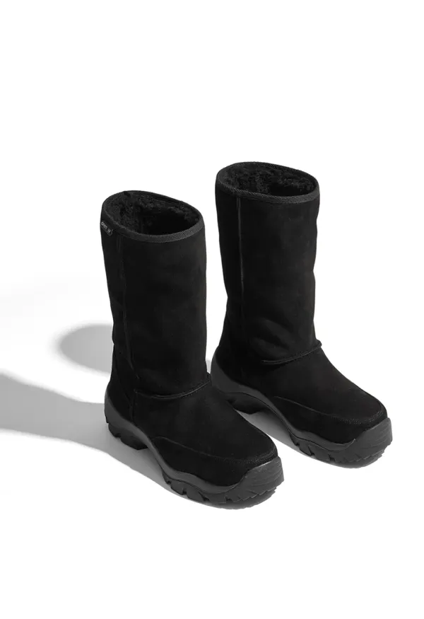 SUEDE MOUNTAIN BOOTS, BLACK