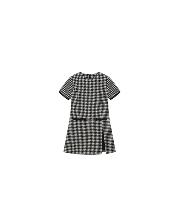 TWEED MINI DRESS - BLACK