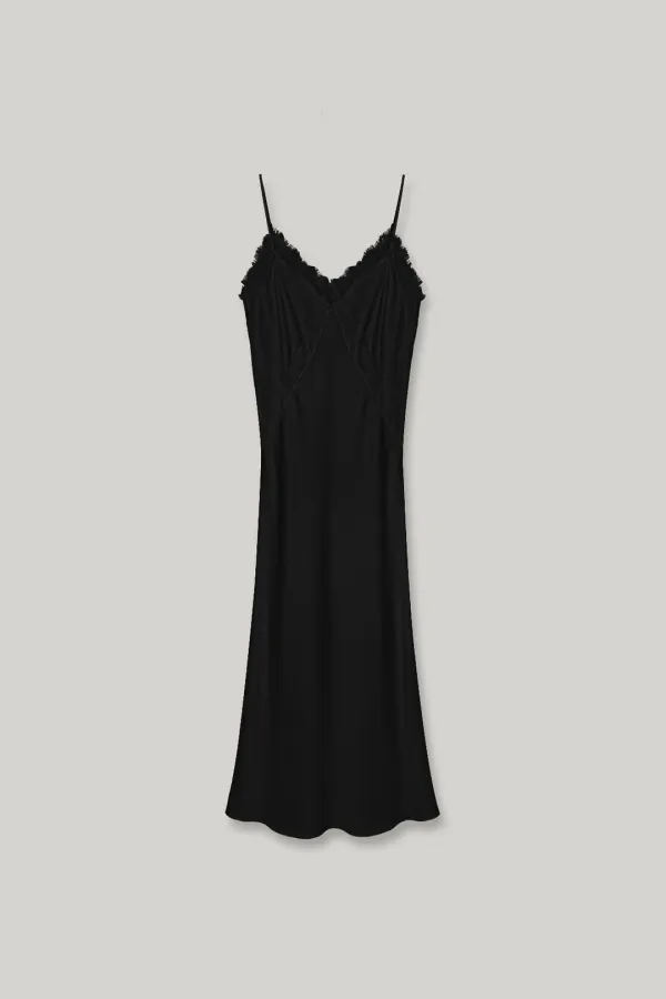 Rosa Lace Satin Dress