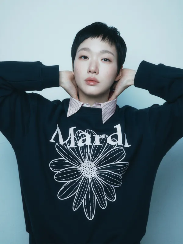 SWEATSHIRT FLOWERMARDI_NAVY PALEPINK