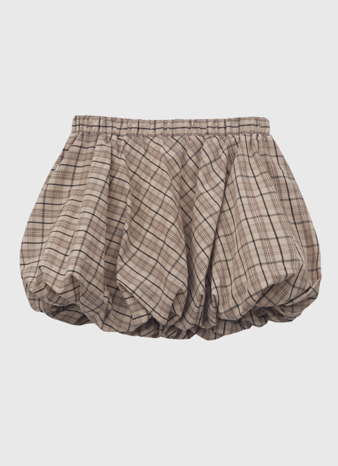 퀸스래빗 Pumpkin Check Banding Balloon Mini Skirt 상품 이미지 3