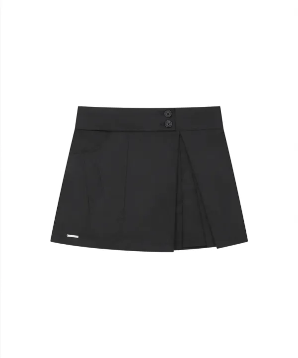 [레이 PICK] Hidden layered pleats mini skirt BLACK