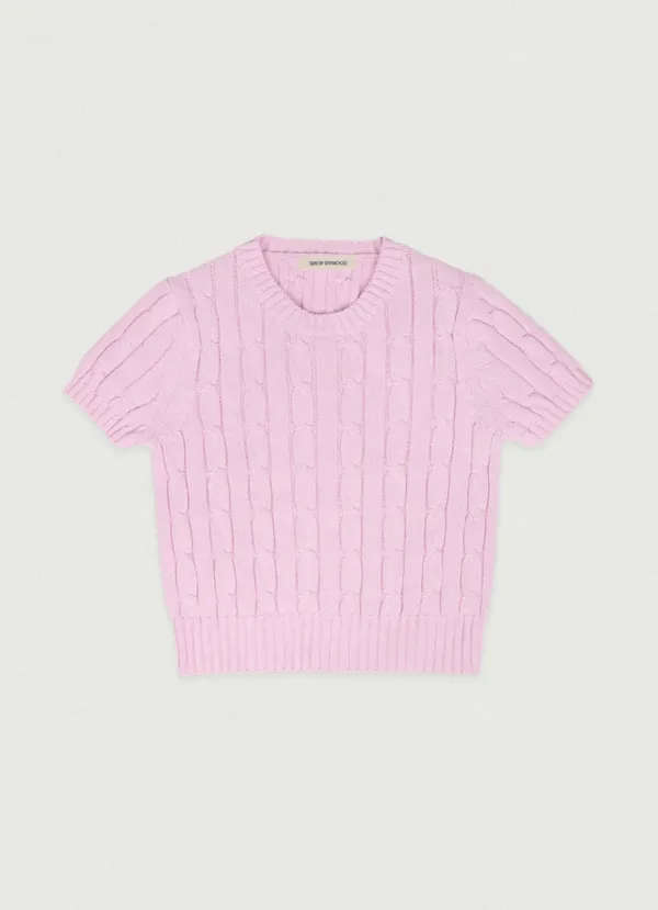 Tete Half Cable Knit [pink]
