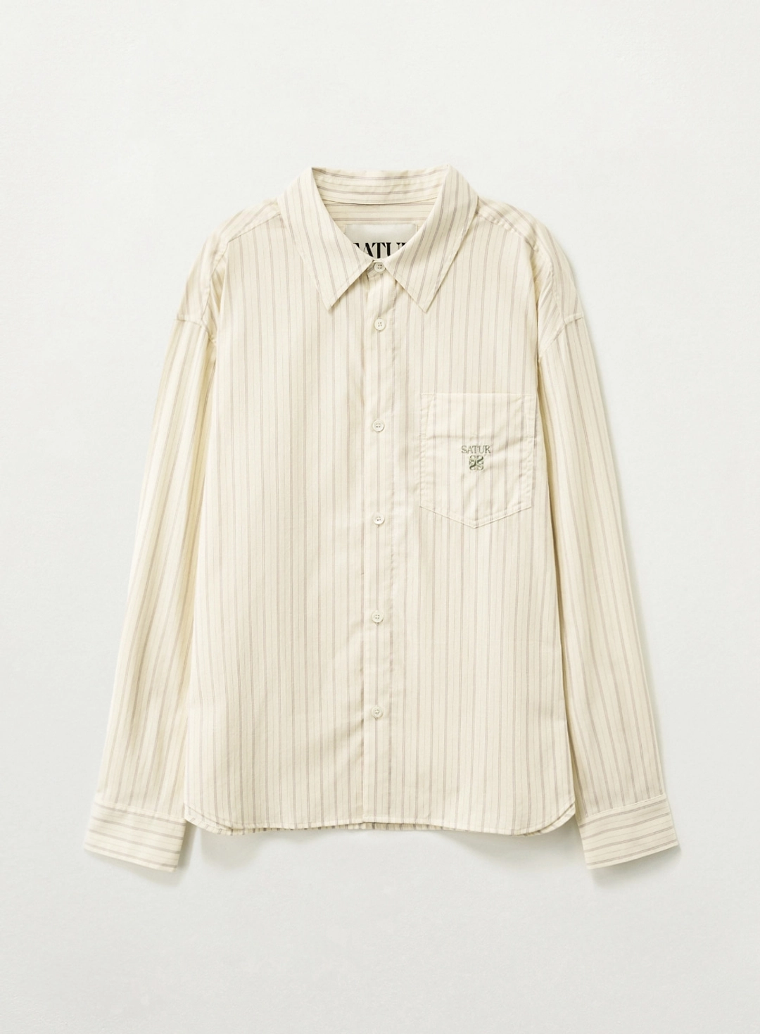 세터 Lettering Stripe Shirt - Beige 상품 이미지 1