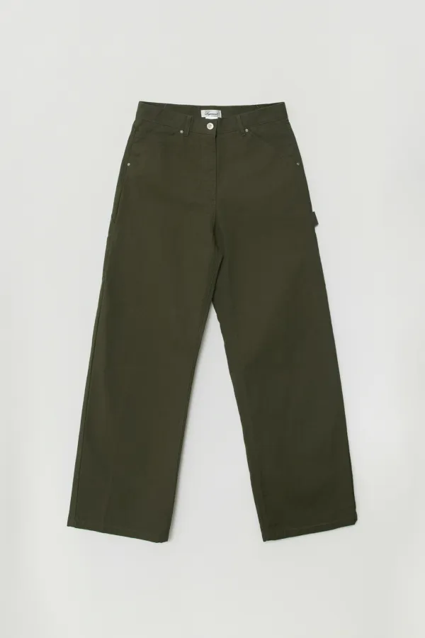 UNIVE COTTON CARPENTER PANTS_KHAKI