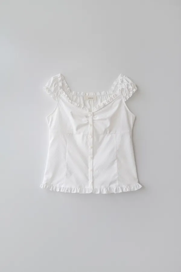 Ella frill blouse (white)