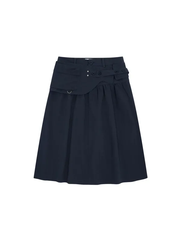 WASHED BELT BAG SKIRT [NAVY]