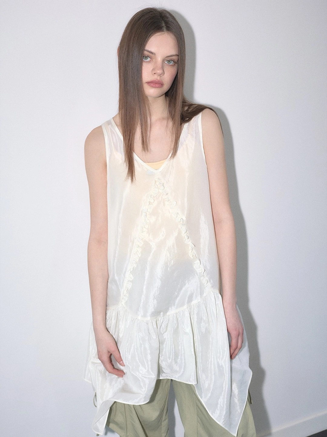 마가린핑거스 SHEER LAYERED ONE-PIECE (CREAM) 상품 이미지 2