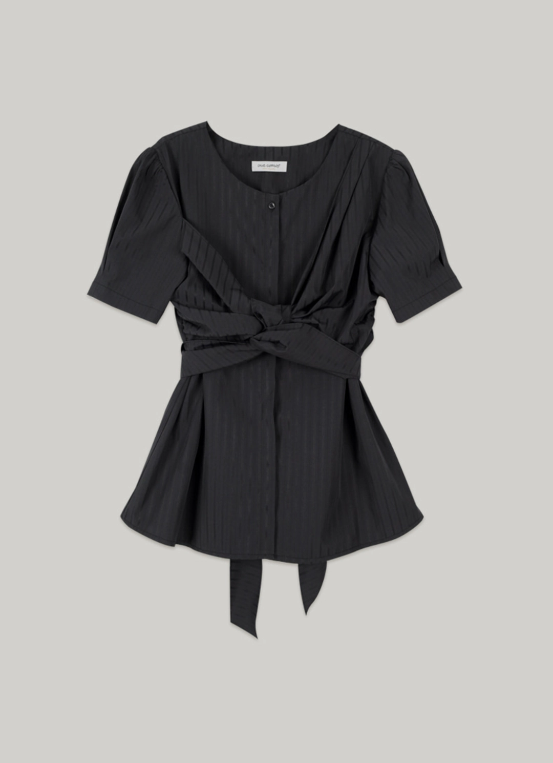 아워코모스 comos 1407 stripe wrap point shirring blouse (2color) 상품 이미지 3