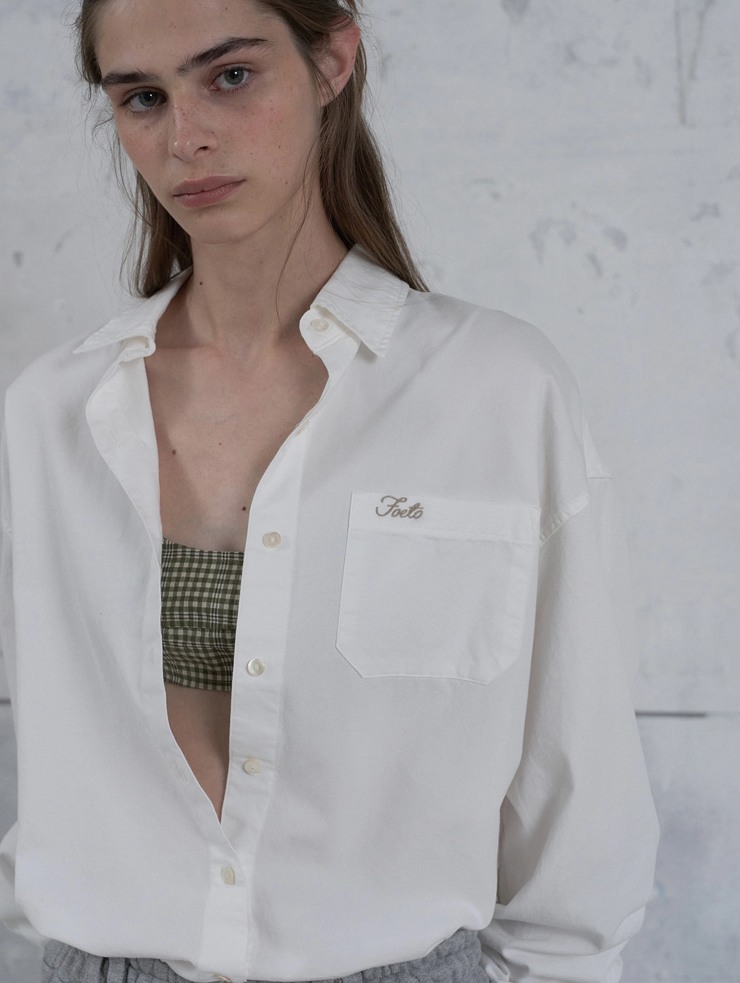 포에토 Same oxford shirts (signiture line) - ivory 상품 이미지 2