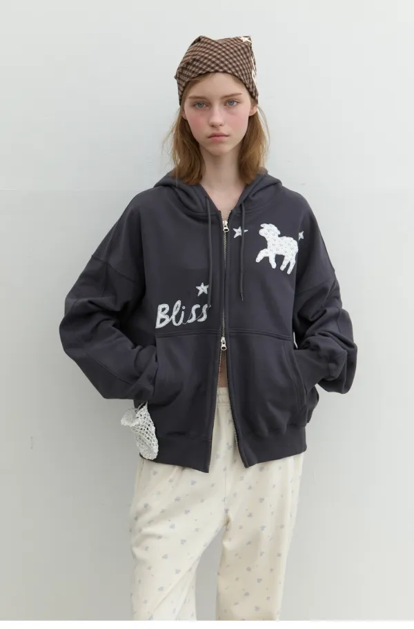 Bliss Zip-up Charcoal (2nd)