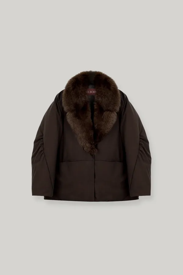 Timber Fox Fur Goose Half Coat