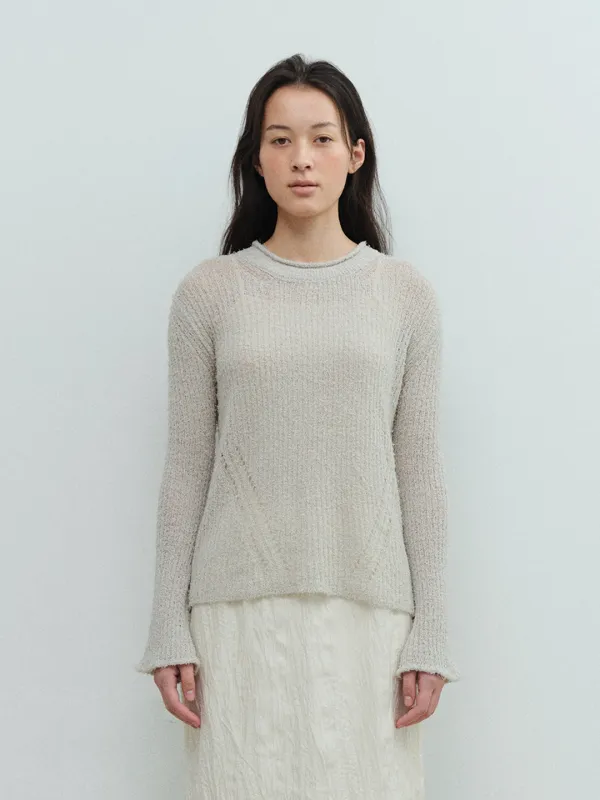 TVS COTTON NETTING KNIT TOP_MINT