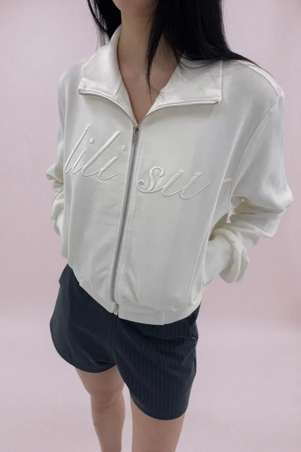 Sue zipup Jacket / White