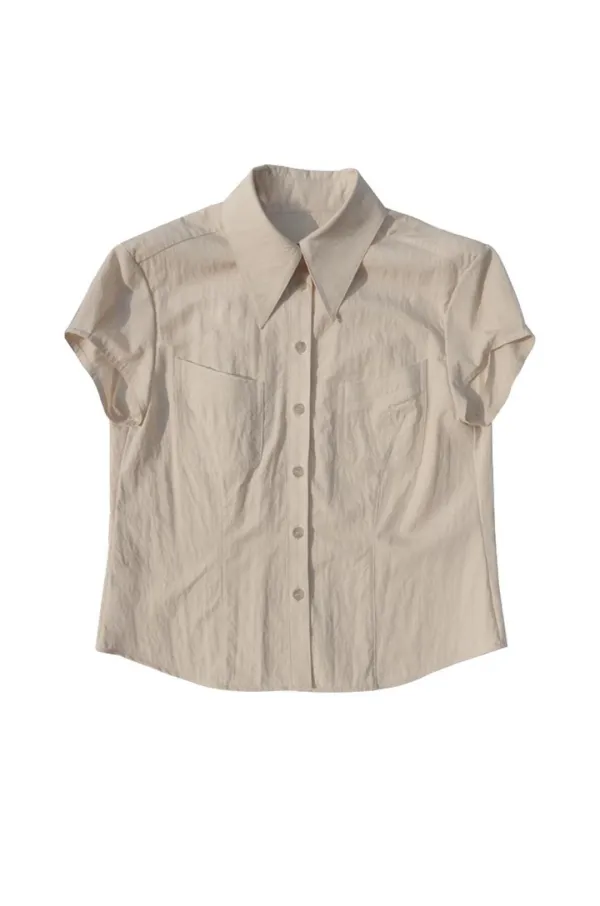 Nylon Puff  Shirt, Grain