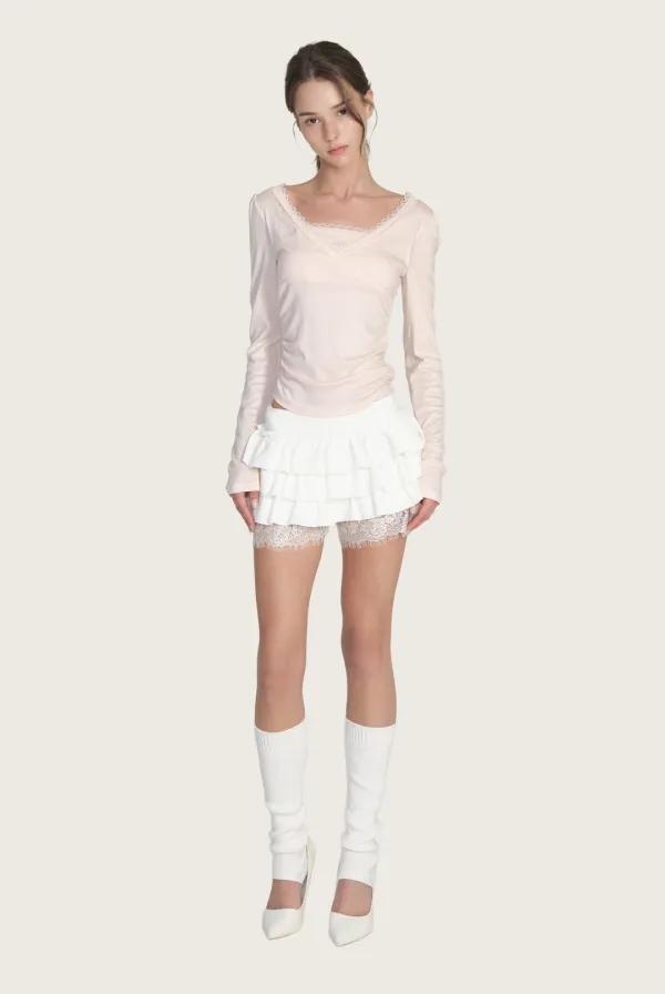 Vivienne ballet lace top, Pink
