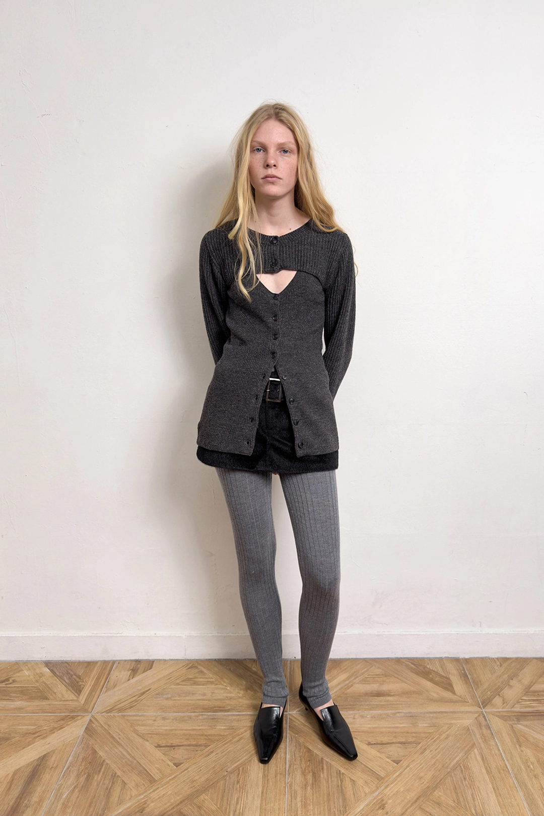다이애그널 BOLERO LAYERED KNIT CARDIGAN 상품 이미지 2