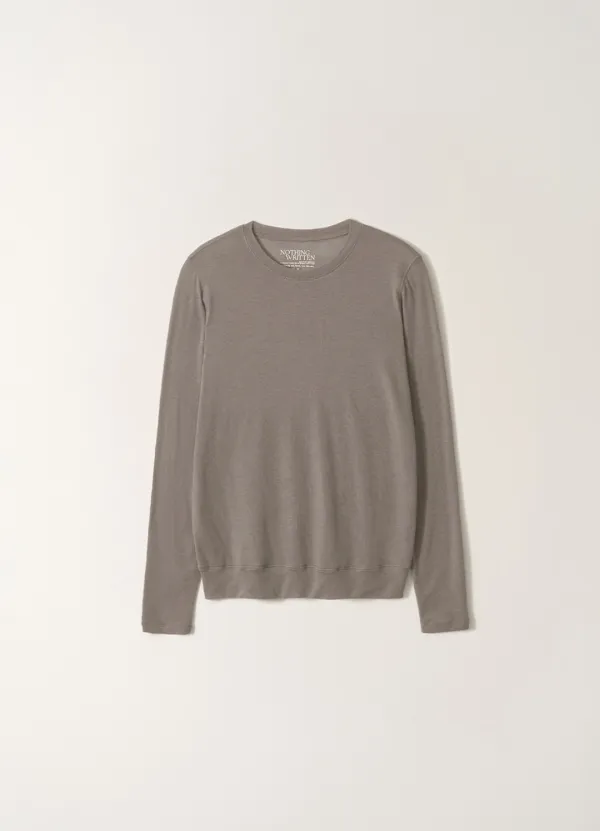 5TH / Aima wool t-shirt (Milk tea)