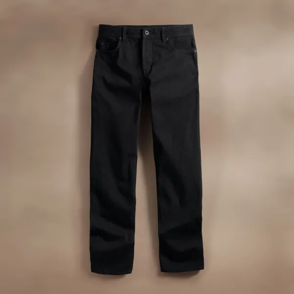 Black Denim 5 Pocket Pant - Black