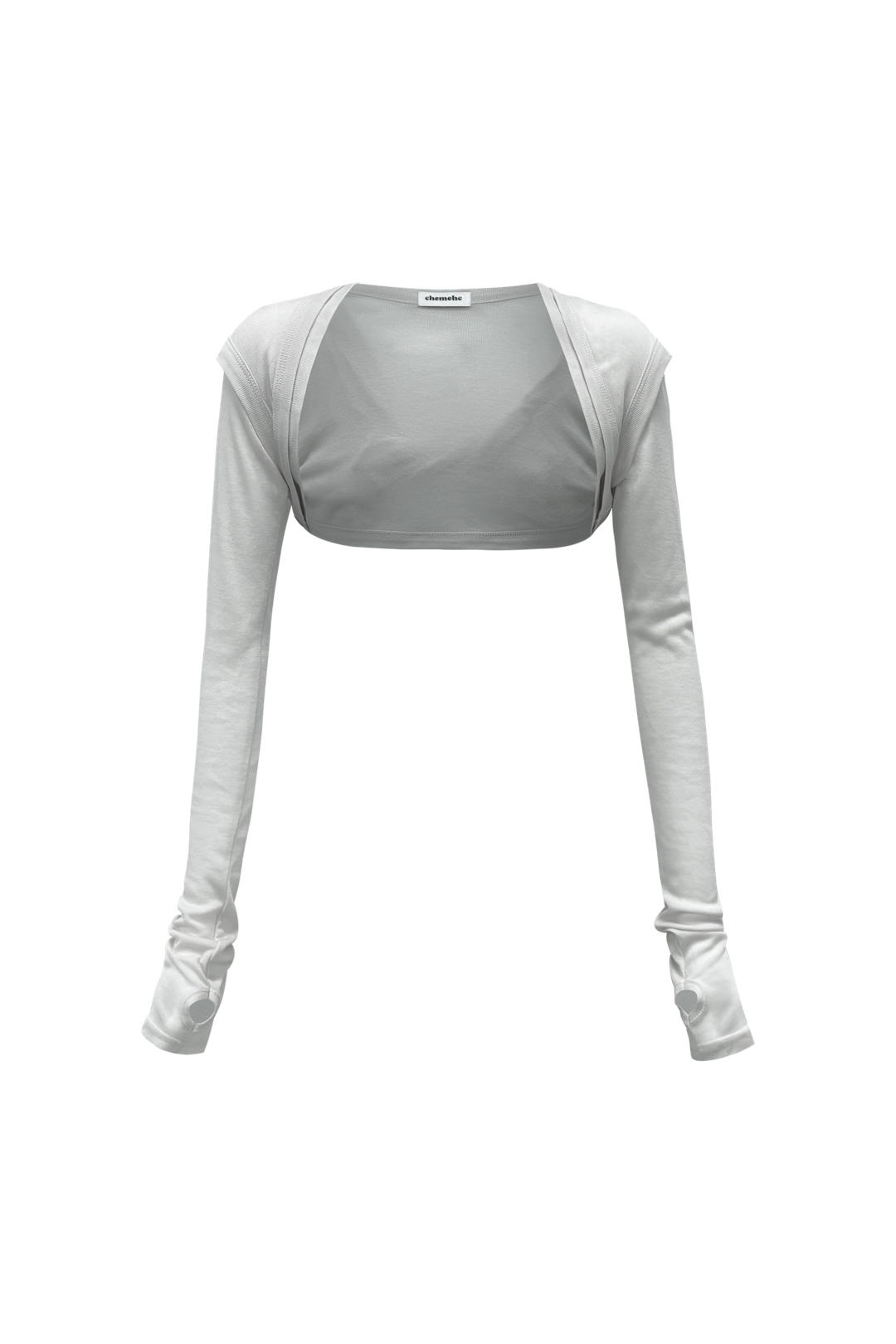 체메씨 KNOT OVERLAP BOLERO (LIGHT GRAY) 상품 이미지 1
