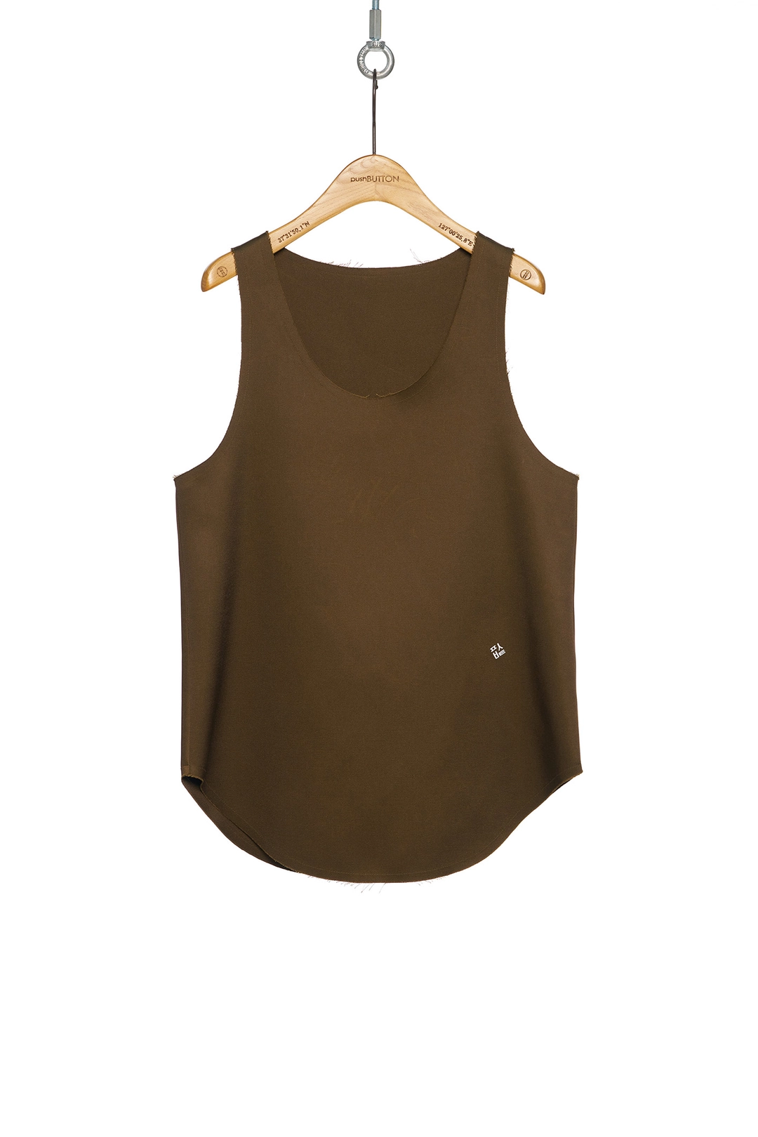 푸쉬버튼 PF25 KHAKI RAW CUT HEM TOP 상품 이미지 1