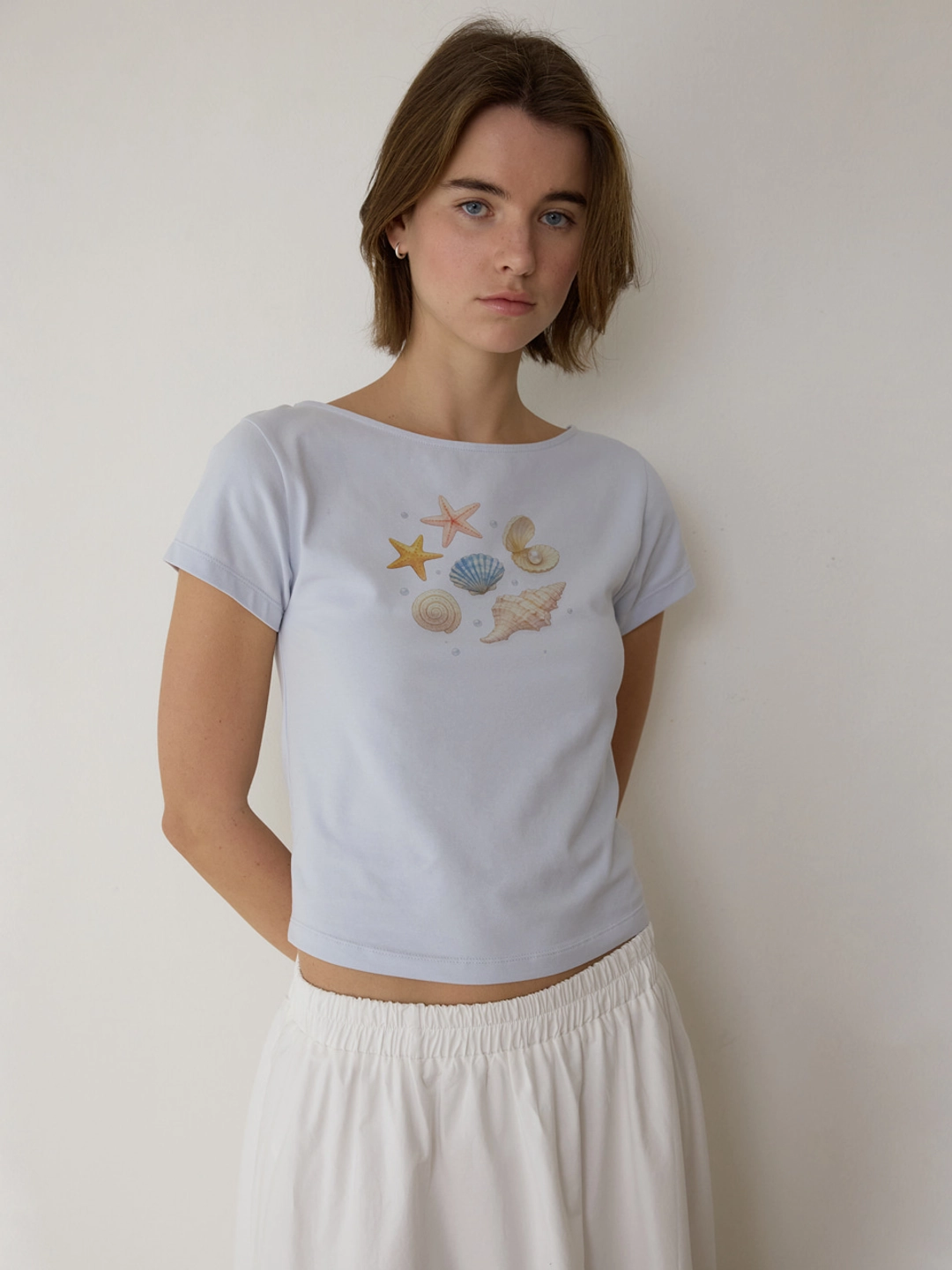 어몽 A PEARL SHELL TEE_LIGHT BLUE 상품 이미지 3