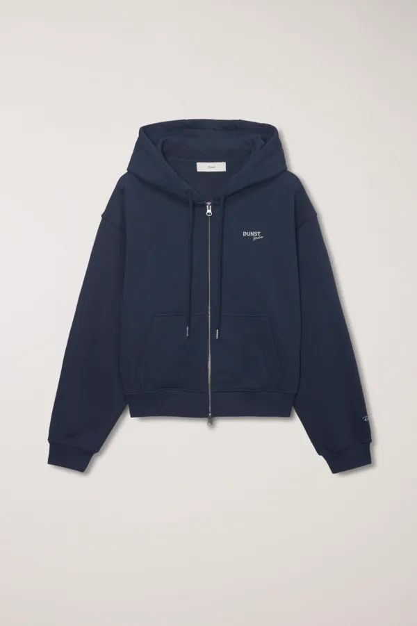 UNISEX CROPPED ZIP-UP HOODIE NAVY_UDTS6A101N2