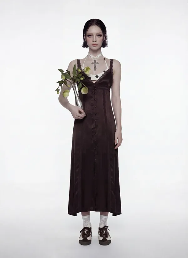 MOONLIT DRESS (DARK BROWN)