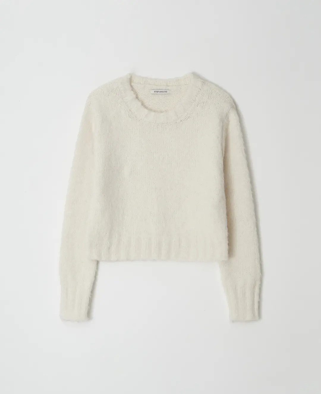 스텝어라운드 Brushed Crop Round knit_SNOW PEARL 상품 이미지 1