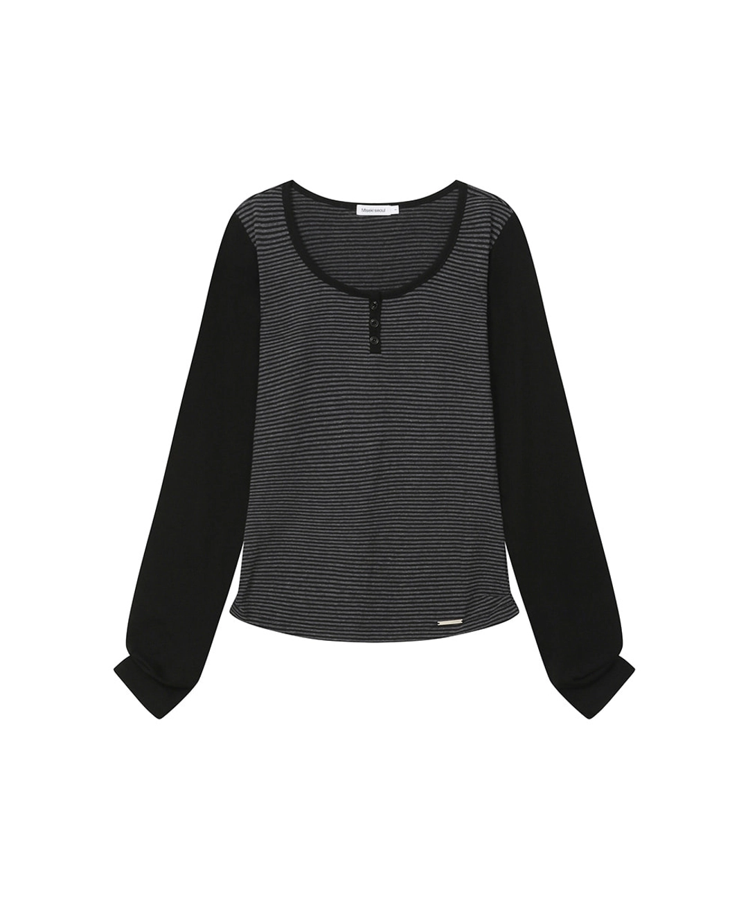 미세키서울 Henley neck long sleeves STRIPE 상품 이미지 2
