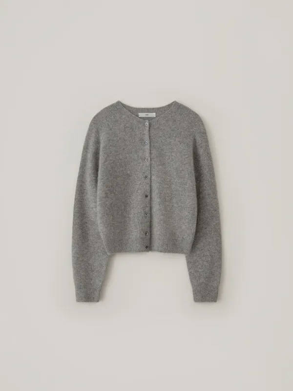 Raccoon Round Cardigan - Gray