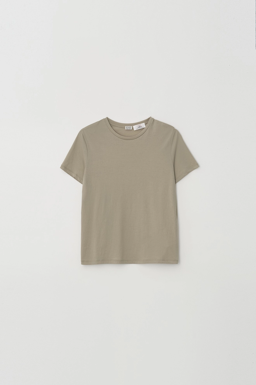 아뜰리에에디션 Albini Premium Cotton Crew Neck T-Shirt (beige) 상품 이미지 1