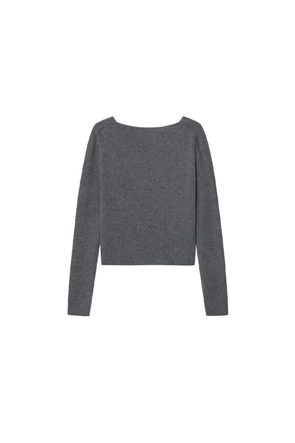 NOA  BUTTON CARDIGAN [GREY][예약배송 09/21]