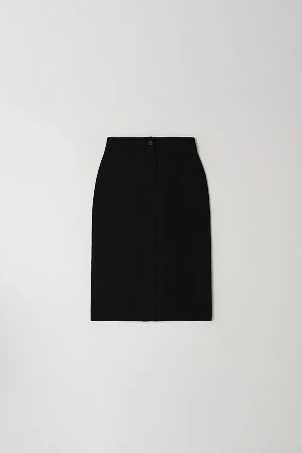 Banding Knit Skirt (black)