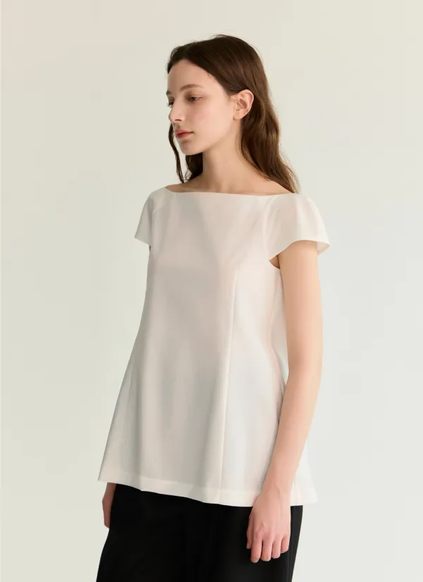 [2차 리오더] minimal off-shoulder blouse_wh