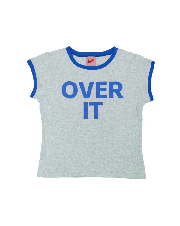 RINGER TEE, MELANGE GRAY