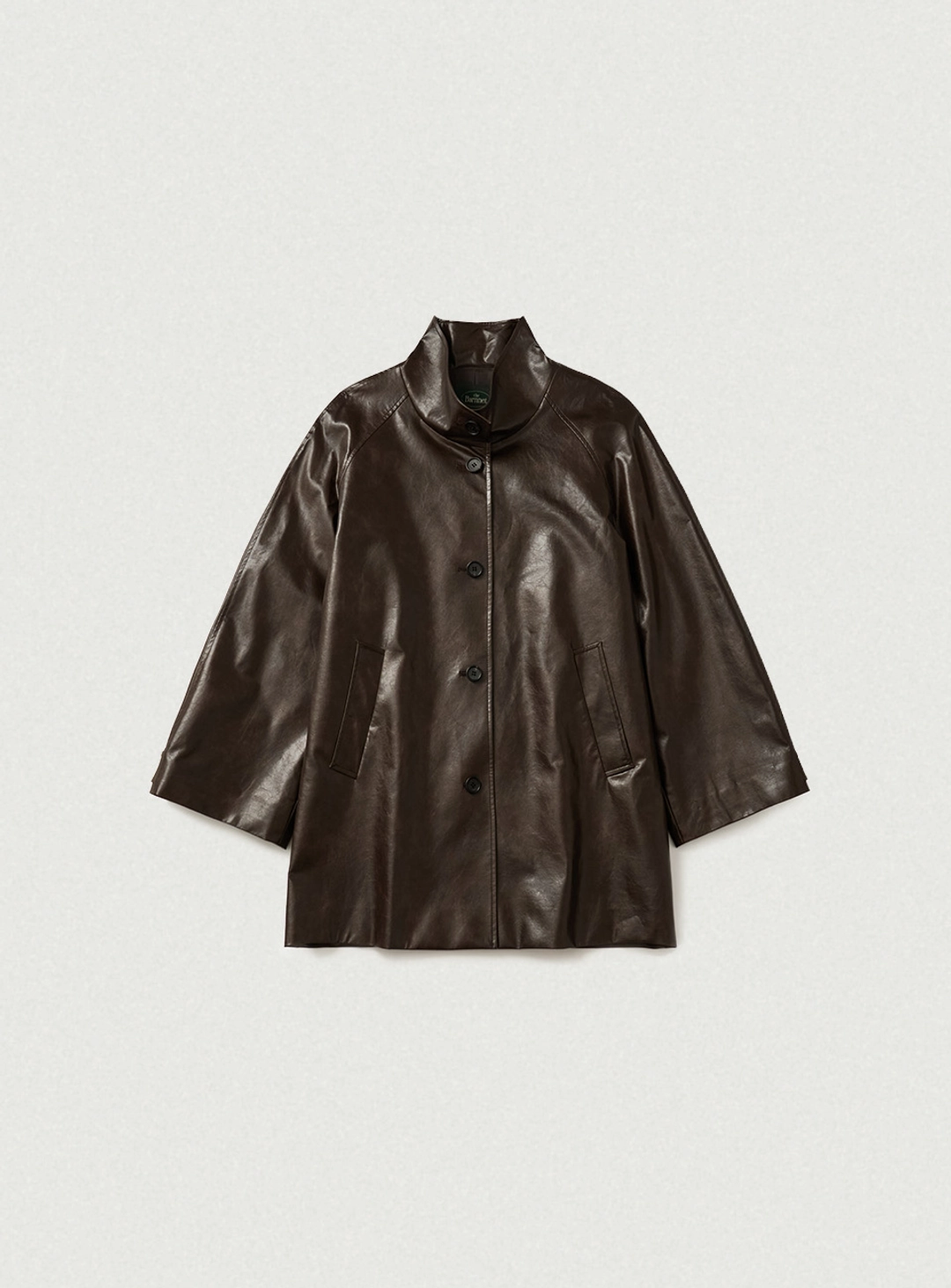 더바넷 Arlen Alter Leather Half Coat_Brown 상품 이미지 1