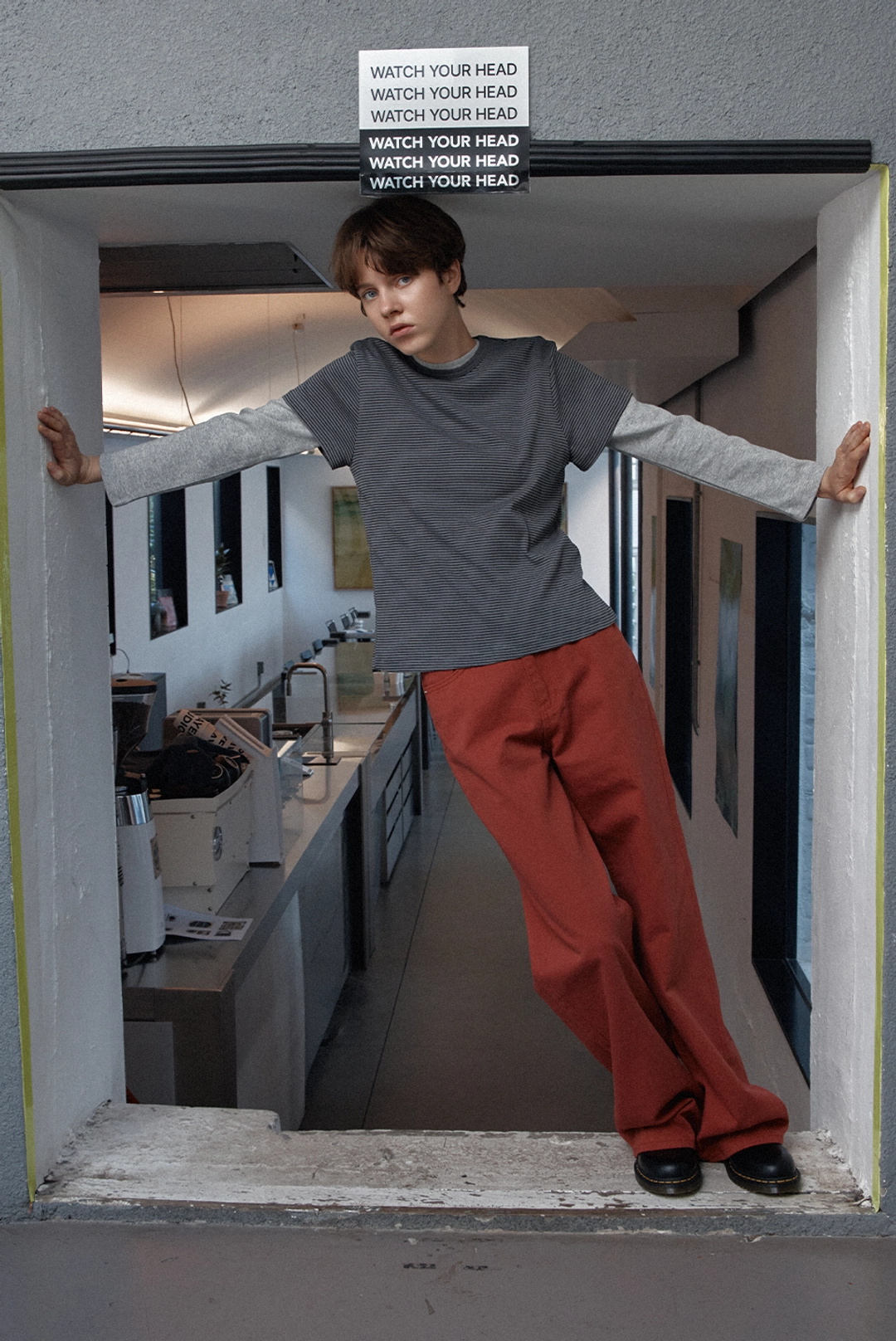 브렌다 브렌든 becky loose denim - brick 상품 이미지 2