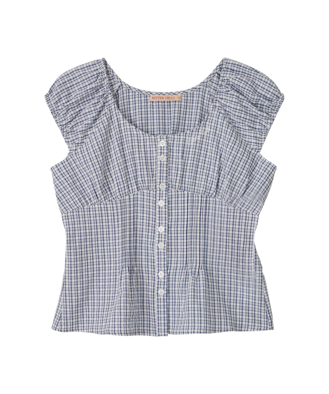 비터셀즈 Ivy Puff Cap Blouse-Navy 상품 이미지 1