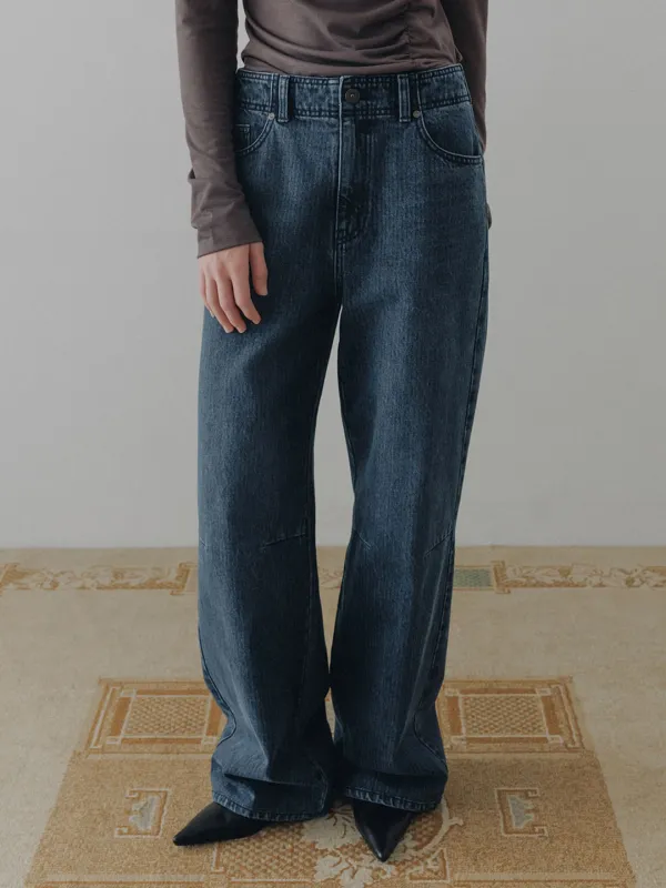 Loose-fit Curved Jeans SJ6AL896_2color