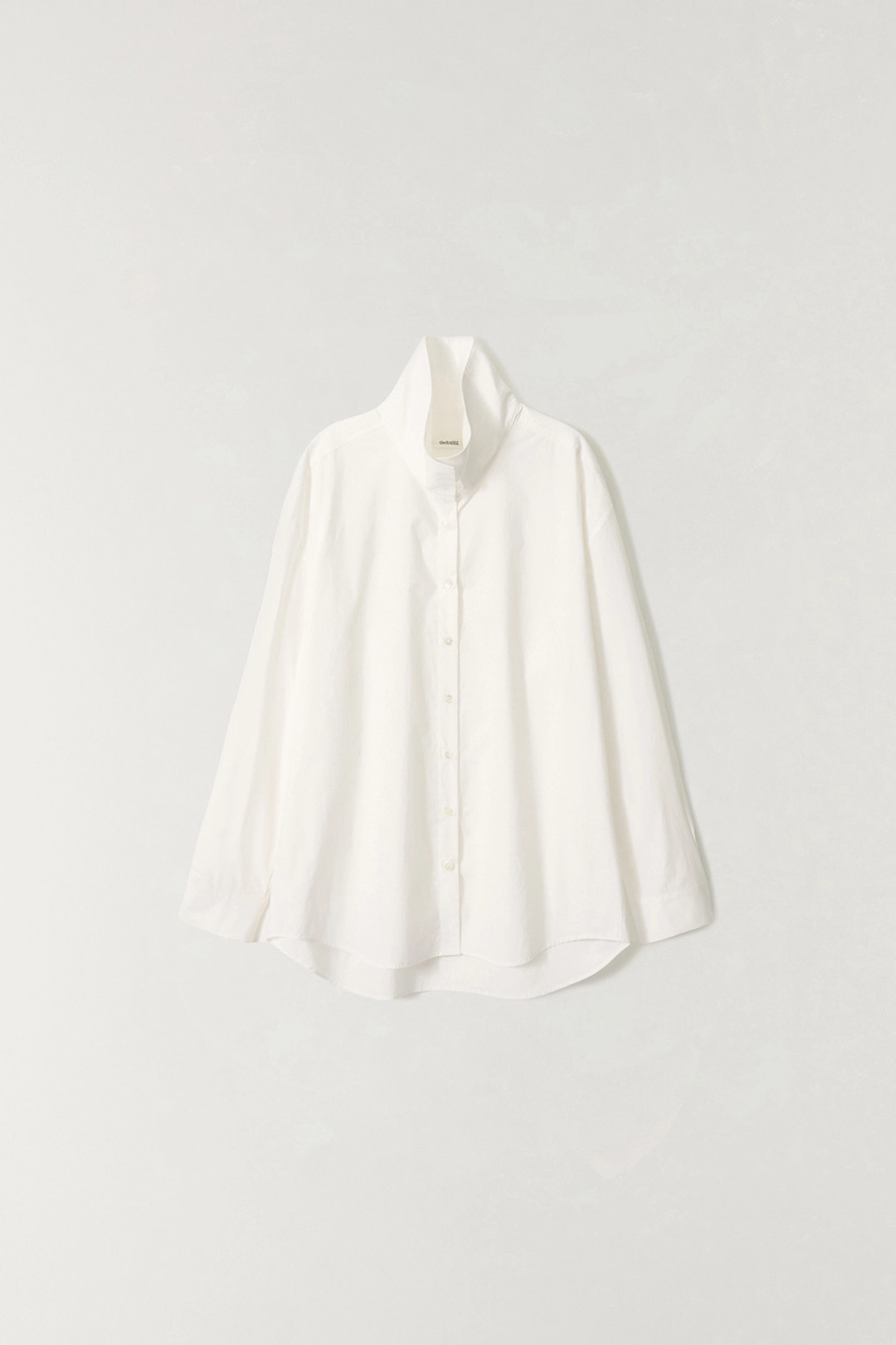 더라우스트 프렌치 하이넥 셔츠 WHITE 상품 이미지 1