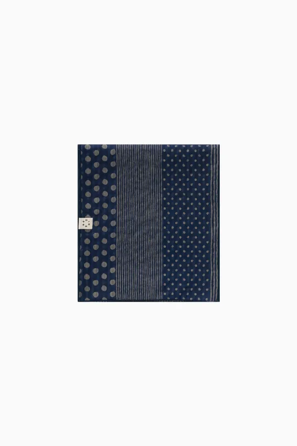 DOT SHEER POINT SCARF, NAVY