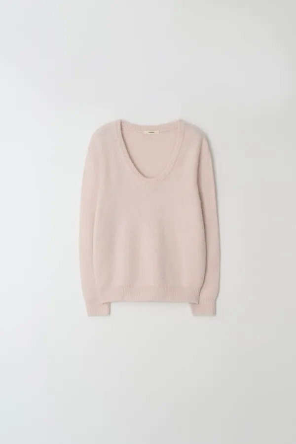 palette deep neck knit (pink)